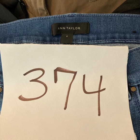 Ann Taylor Jeans Womens Sz 6 Blue Floral Embroidered Ankle Skinny Cotton Stretch - Picture 11 of 11